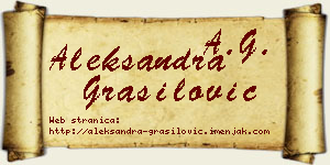 Aleksandra Grasilović vizit kartica